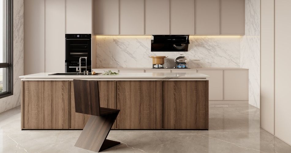 Cocina con isla o con península: cómo elegir la mejor distribución según tu espacio
